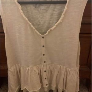 Anthropologie Pilcro Ivory colored sleeveless top brand new without tags size XS